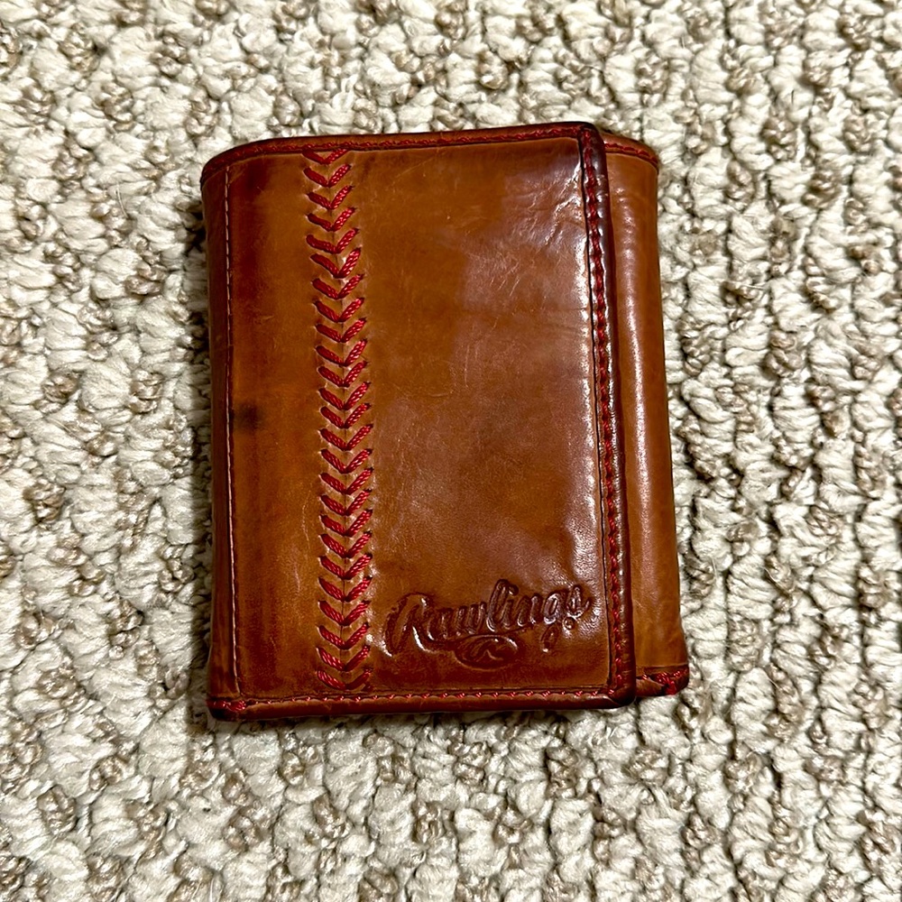Leather Rawlings Baseball Wallet